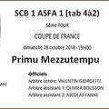 01 à 20 - 3071 - CDF - SCB 1 AS FURIANI AGLIANI 1 (tab 4à2)-Primu Mezzutempu – 27 10 2018