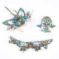 Chinese kingfisher feather jewellery