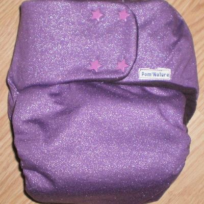 Pom'intégrale paillettes mauve L