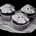 cupcake noir et fantôme blanc