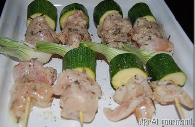 Brochettes de poulet