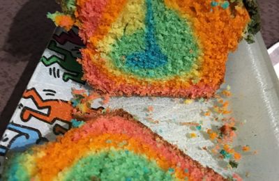 CAKE MULTICOLORE ET TEST DE FOUR VAPEUR