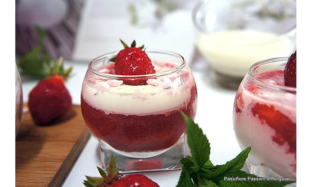 Mousse de fraises mascarpone /miel