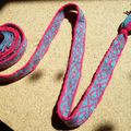 Galon ceinture Framboise et bleu.