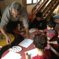 Christophe Massé un atelier "autoportrait" avec les enfants au Réseau PaulBert Bordeaux 