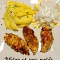 Aiguillettes de poulet panko et chicons sauce au fromage blanc