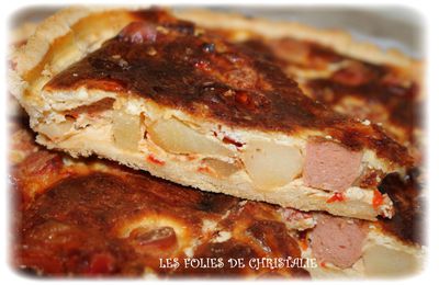 Quiche aux légumes et aux saucisses