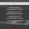 Programme de la semaine ⬇️