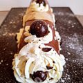 Bûche cacahuète vanille chocolat ( du chef Custos) 