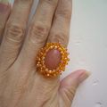 Bague peyote orangée