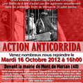 16 octobre : action contre la corrida à Mont-de-Marsan