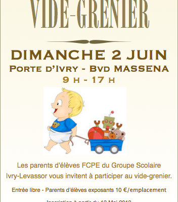 VIDE GRENIER Dimanche 2 Juin