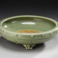 A 'Longquan ' celadon tripod bulb bowl. Ming Dynasty, 15th century