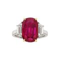Ruby, Diamond, Platinum, Gold Ring, Piranesi