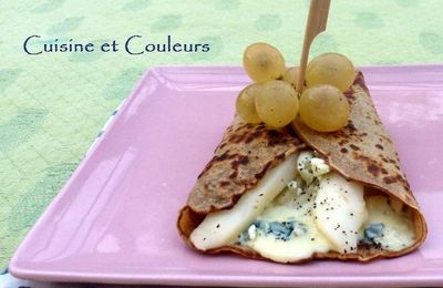 Crêpe farcie aux poires et au bleu, pour un tableau de Chardin.