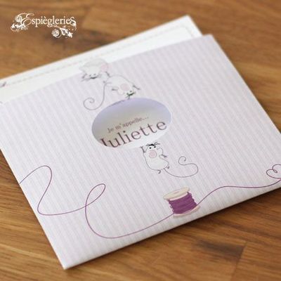 Petites Souris - Faire-part Naissance Baptême