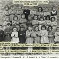 ECOLE MATENELLE PUBLIQUE DE THIZY EN 1949 OU 50