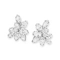 A pair of diamond earrings