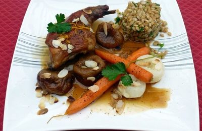 Lapin au vin de noix et figues sèches 