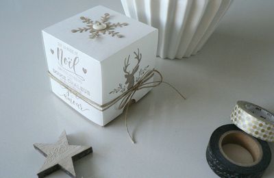 Déco de Noël : boite à bougies