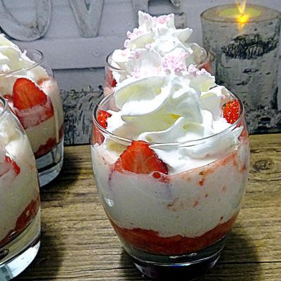 mousse aux fraises et miel