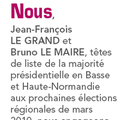 Programme du candidat Le Maire (UMP-NC) : Pour Une Nouvelle Normandie