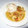 Curry de crevettes au lait de coco