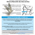 Chantier Eco-Citoyen dans la réserve naturelle des Isles du Drac le 27 sept 2020