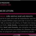 Centésima Edição, Quintas de Leitura do TCA no programa Câmara Clara do próximo Domingo