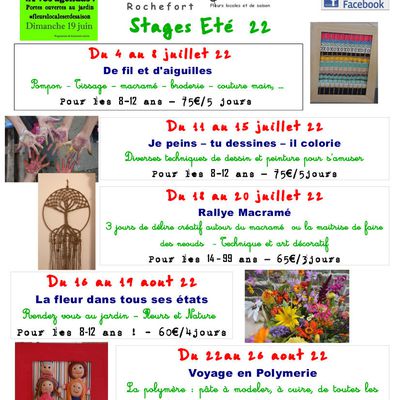 Stages des enfants Eté 22