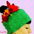 Mon bonnet : des fleurs dans les cheveux comme Frida 