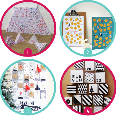 DIY Printables : 4 calendriers de l'Avent à réaliser