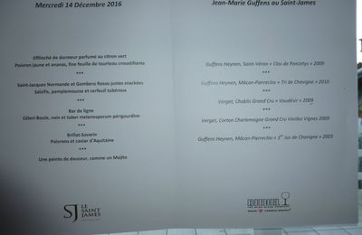 Des vins de Jean-Marie Guffens au Saint James à Bouliac ( près Bordeaux) : première partie