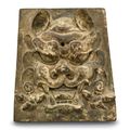 A bronze 'Lion' plaque, Yuan-Ming dynasty (1279-1644)