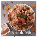 Tajine de poulet aux abricots secs et aux amandes