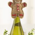 GINGERBREAD MAN WINE TOPPER