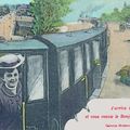 Carte postale passe-partout : J'arrive à Belfort avec voyageuse !
