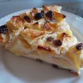 Clafoutis au pommes, raisons secs et rhum