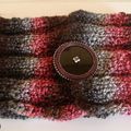 Snood rose et gris