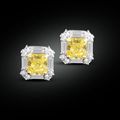 Fancy Yellow Diamond Earrings
