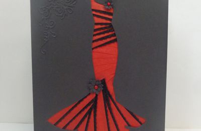Carte "robe, escarpin et kimono"