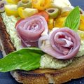 Crostini de tomates au pesto et ricotta
