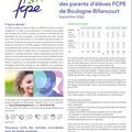 Journal de rentrée FCPE Boulogne-Billancourt