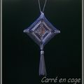 Pendentif Carré en cage