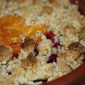 Crumble framboises/abricot