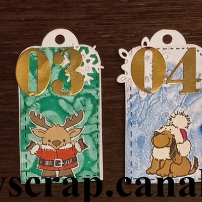 Etiquettes calendrier de l'avent