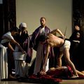 Students from the Academy of Fine Arts of Naples create scenes inspired by Caravaggios paintings in Naples, Italy