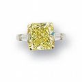A 6.34 carats coloured diamond and diamond ring, by Graff