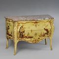 Pierre Macret. Commode laquée vert XVIIIe siècle, vers 1750-60. 