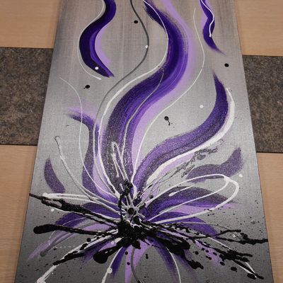 Tableau toile home déco "ECLOSION" - 80 x 40 x 3.5